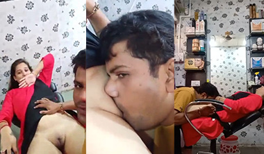 Desi Couple Pussy Licking In Beauty Parlour Captured Nude