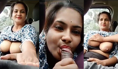 Telugu Aunty Sucks Dick – Fucking In Car Leaked Nude